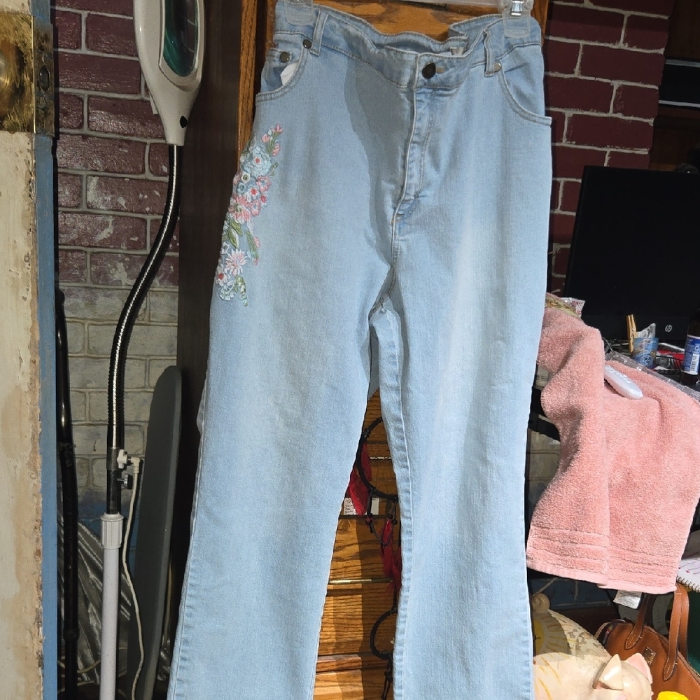 Woman Within Light Wash High-Rise Jeans - Picture 4 of 6
